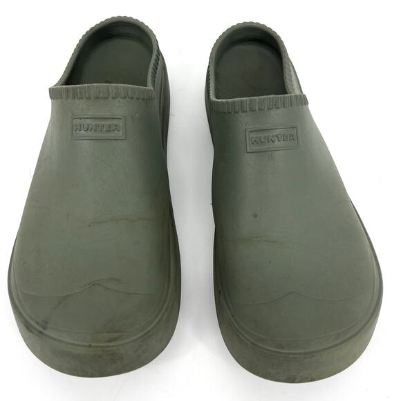 Hunter In Out Bloom Algae Foam Clog Lichen Green Slide Rain Shoe (women's US11) - Picture 1 of 6